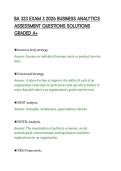 BA 323 EXAM 3 2026 BUSINESS ANALYTICS &NewLine;ASSESSMENT QUESTIONS SOLUTIONS &NewLine;GRADED A&plus;