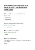 BA 323 EXAM 3 2026 BUSINESS DECISION &NewLine;MAKING REVIEW QUESTIONS ANSWERS &NewLine;VERIFIED GUIDE 