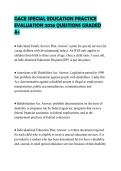 GACE SPECIAL EDUCATION PRACTICE&NewLine;EVALUATION 2026 QUESTIONS GRADED&NewLine;A&plus;