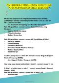 AMEDD BOLC Final Exam Study Guide PDF &vert; Practice Questions with Correct Answers and Military Medical Training Review