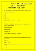 NUR 6121 EXAM 1 &NewLine;QUESTIONS AND &NewLine;ANSWERS 2026 - 2027
