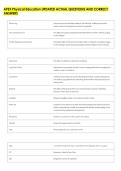 APEX Physical Education UPDATED ACTUAL QUESTIONS AND CORRECT &NewLine;ANSWERS 