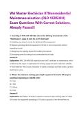 WA Master Electrician 07Nonresidential&NewLine;Maintenanceination &lpar;OLD VERSION&rpar;&NewLine;Exam Questions With Correct Solutions&comma;&NewLine;Already Passed&excl;&excl;