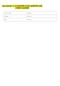 Apex Spanish 1 &lpar;1&period;2&period;5&rpar; UPDATED ACTUAL QUESTIONS AND &NewLine;CORRECT ANSWERS 