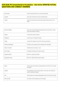 OCR GCSE PE Comprehensive Vocabulary - Key terms UPDATED ACTUAL &NewLine;QUESTIONS AND CORRECT ANSWERS