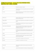 Certified Personal Trainer - Lecture 2 Key Terms UPDATED ACTUAL &NewLine;QUESTIONS AND CORRECT ANSWERS 