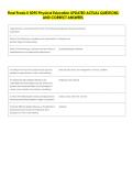 Final Praxis II 5095 Physical Education UPDATED ACTUAL QUESTIONS &NewLine;AND CORRECT ANSWERS 