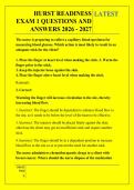 HURST READINESS &NewLine;EXAM 1 QUESTIONS AND &NewLine;ANSWERS 2026 - 2027