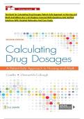 Test Bank for Calculating Drug Dosages Patient-Safe Approach to Nursing and Math 2nd Edition ALL 1-22 Chapters Covered With Questions And Verified Solutions With Detailed Rationales And Case Study&period;