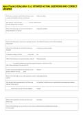 Apex Physical Education 1&period;6&period;2 UPDATED ACTUAL QUESTIONS AND CORRECT &NewLine;ANSWERS 