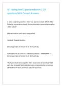 ATI testing level 2 proctored exam 1-20 questions With Correct Answer