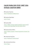 GALEN PHARM 2500 STUDY SHEET 2026&NewLine;DETAILED QUESTION SERIES