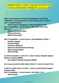 AMEDD BOLC Final Exam Questions and Answers 2026&sol;2027 &vert; Updated Military Medical Training Study Guide