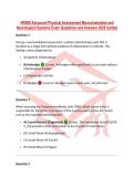 NR509 Advanced Physical Assessment Musculoskeletal and Neurological Systems Exam Questions and Answers 2026 Update