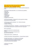 TIPS CERTIFICATION EVALUATION EXAM ALL QUESTIONS AND ANSWERS SURE A&period;pdf