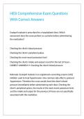 HESI Comprehensive Exam Questions With Correct Answers