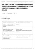 MACS 609 CERTIFICATION EXAM Questions with 100&percnt; Correct Answers &vert; Verified &vert;&vert; ACTUAL EXAM 2026 TEST&excl;&excl; Graded A&plus; &vert; 2025&vert;2026 EXAM UPDATE&NewLine;&NewLine;