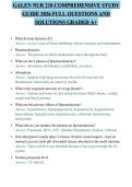 GALEN NUR 210 COMPREHENSIVE STUDY&NewLine;GUIDE 2026 FULL QUESTIONS AND&NewLine;SOLUTIONS GRADED A&plus;