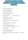GALEN NUR 210 FINAL TEST 2026&NewLine;QUESTIONS WITH CORRECT ANSWERS&NewLine;GRADED A&plus;