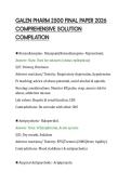 GALEN PHARM 2500 FINAL PAPER 2026&NewLine;COMPREHENSIVE SOLUTION&NewLine;COMPILATION