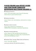 GALEN PHARM 2500 STUDY GUIDE&NewLine;2026 TEST BANK COMPLETE&NewLine;QUESTIONS SOLUTIONS GRADED A&plus;