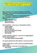 AMEDD BOLC Final Exam Questions and Answers 2026&sol;2027 &vert; Complete Army Medical Department Study Guide