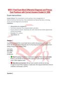 NR511 Final Exam Mock Differential Diagnosis and Primary Care Practicum with Correct Answers Graded A&plus; 2026