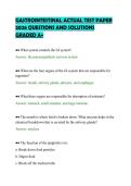 GASTROINTESTINAL ACTUAL TEST PAPER&NewLine;2026 QUESTIONS AND SOLUTIONS&NewLine;GRADED A&plus;