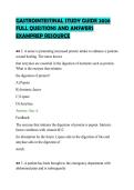 GASTROINTESTINAL STUDY GUIDE 2026&NewLine;FULL QUESTIONS AND ANSWERS&NewLine;EXAMPREP RESOURCE