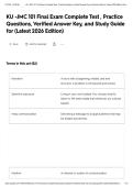 KU -JMC 101 Final Exam Complete Test &comma; Practice Questions&comma; Verified Answer Key&comma; and Study Guide for &lpar;Latest 2026 Edition&rpar;&NewLine;&NewLine;
