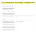 AP EXAM PRACTICE  UPDATED ACTUAL QUESTIONS AND CORRECT ANSWERS 