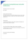 Fundamentals of nursing NUR125 exam 1 with verified detailed answers