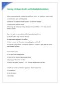 Nursing 125 Exam 2 with verified detailed solutions
