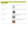 AP Human Geography Exam Review  UPDATED ACTUAL QUESTIONS AND &NewLine;CORRECT ANSWERS 