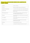 AP Human Geo&semi; AP EXAM REVIEW UPDATED ACTUAL QUESTIONS AND &NewLine;CORRECT ANSWERS 