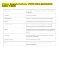AP Human Geography Final Review  UPDATED ACTUAL QUESTIONS AND &NewLine;CORRECT ANSWERS 