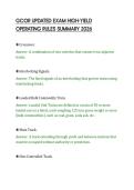 GCOR UPDATED EXAM HIGH-YIELD&NewLine;OPERATING RULES SUMMARY 2026