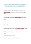 Fresenius RN Exam Newest 2026 Questions and &NewLine;Correct Detailed Answers Already Graded A&plus; 