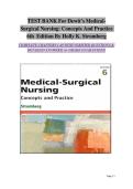 Test Bank for deWit&rsquo;s Medical-Surgical Nursing&colon; Concepts and Practice&comma; Sixth Edition by Holly K&period; Stromberg