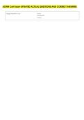 AONN Cert Exam UPDATED ACTUAL QUESTIONS AND CORRECT ANSWERS 