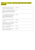 ANT Exam 3 ACTUAL UPDATED QUESTIONS AND CORRECT &NewLine;ANSWERS 