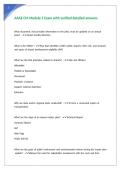 AAAE CM Module 2 Exam with verified detailed answers