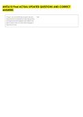ANT3610 Final ACTUAL UPDATED QUESTIONS AND CORRECT &NewLine;ANSWERS 