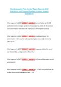 Florida Aquatic Pest Control Exam Newest 2026 &NewLine;Questions and Correct Detailed Answers Already &NewLine;Graded A&plus; 