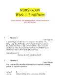 NURS-6630N Final Exam Bank 2026&sol;2027 &ndash; Week 11 Complete Solutions with Multiple Versions &vert; 100&percnt; Verified Questions and Correct Answers