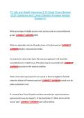 FL Life and Health Insurance 2-15 Study Exam Newest &NewLine;2026 Questions and Correct Detailed Answers Already &NewLine;Graded A&plus; 