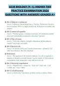 GCSE BIOLOGY &lpar;9&ndash;1&rpar;&colon; HIGHER TIER&NewLine;PRACTICE EXAMINATION 2026&NewLine;QUESTIONS WITH ANSWERS GRADED A&plus;