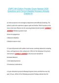 ENPC 6th Edition Provider Exam Newest 2026 &NewLine;Questions and Correct Detailed Answers Already &NewLine;Graded A&plus; 