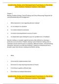 Leadership Roles and Management Functions in Nursing 10th Edition Marquis Huston - Complete Test Bank with Correct Answers