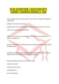 ECON 300 MIDTERM 1 QUESTIONS WITH CORRECT ANSWERS GRADED A&plus; 2026